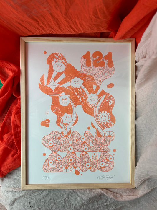 GIDDY x CLUB 121 riso-print